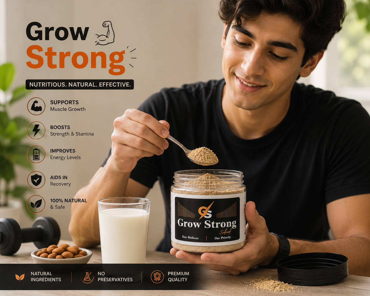 Grow Strong | Your Physical Power - Boosts Vitality And Physical Performance