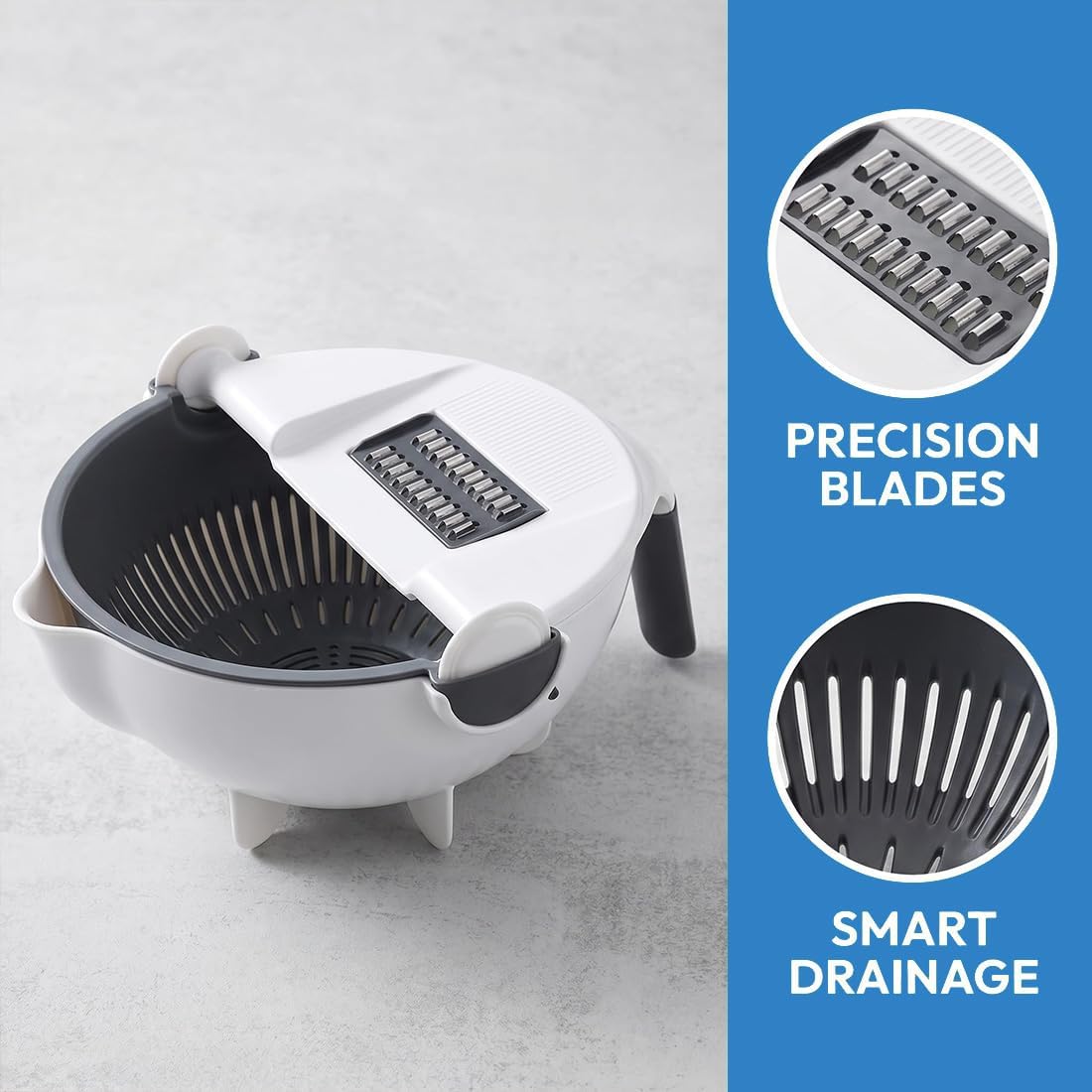 Multi-functional Vegetable Cutter with Drain Basket