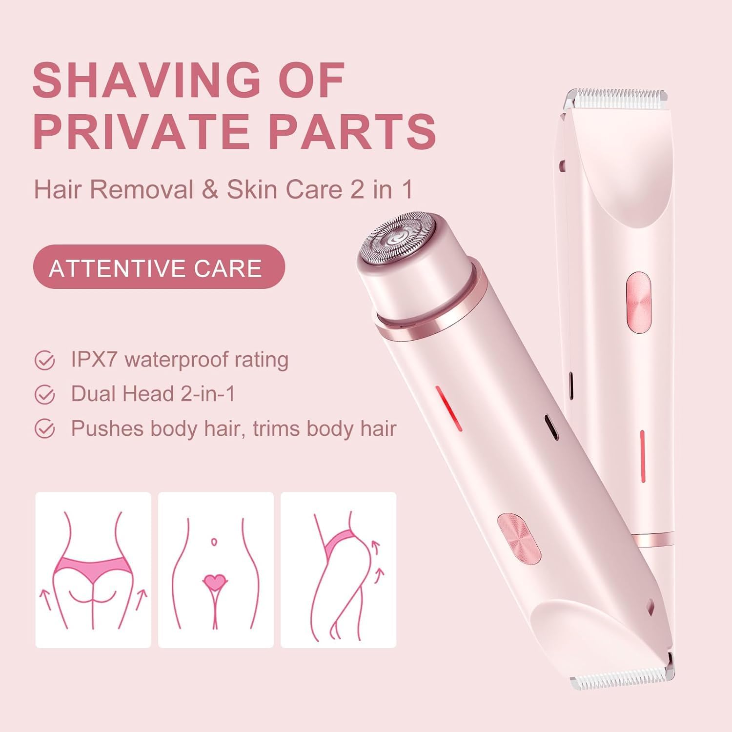 2 in 1 Dual Head Shaver Women
