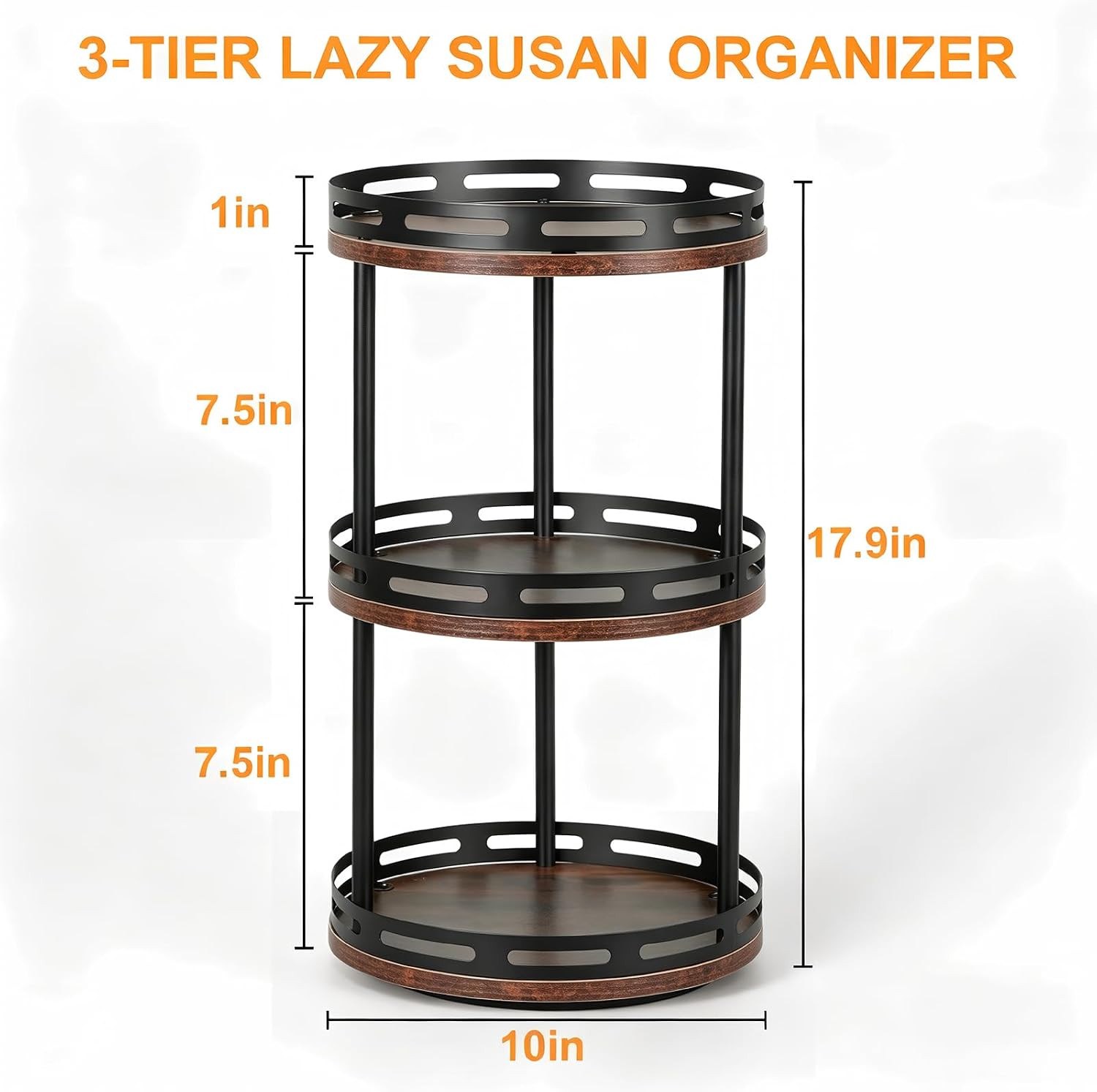 3 tier rotating spice rack