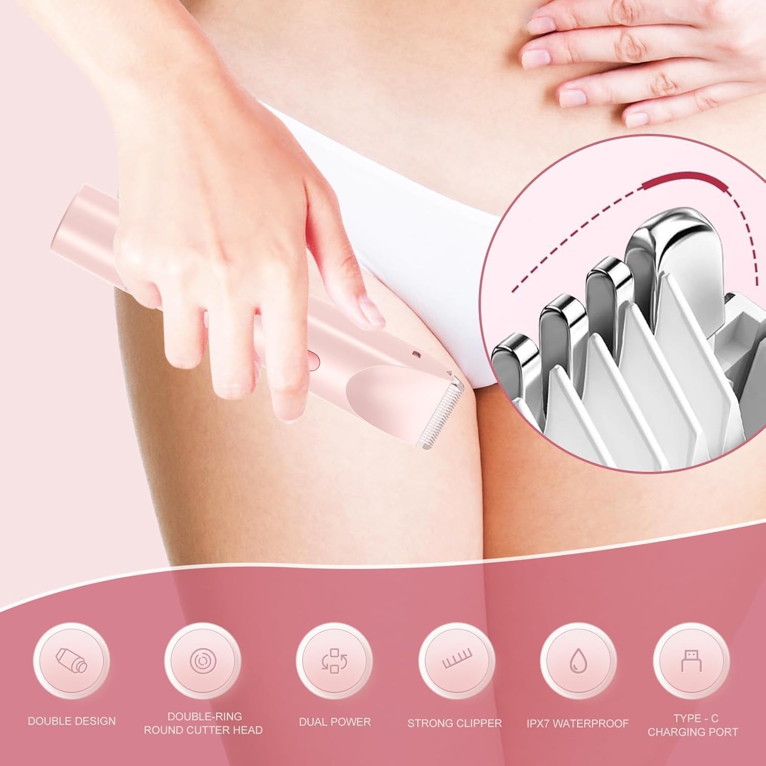 2 in 1 Dual Head Shaver Women