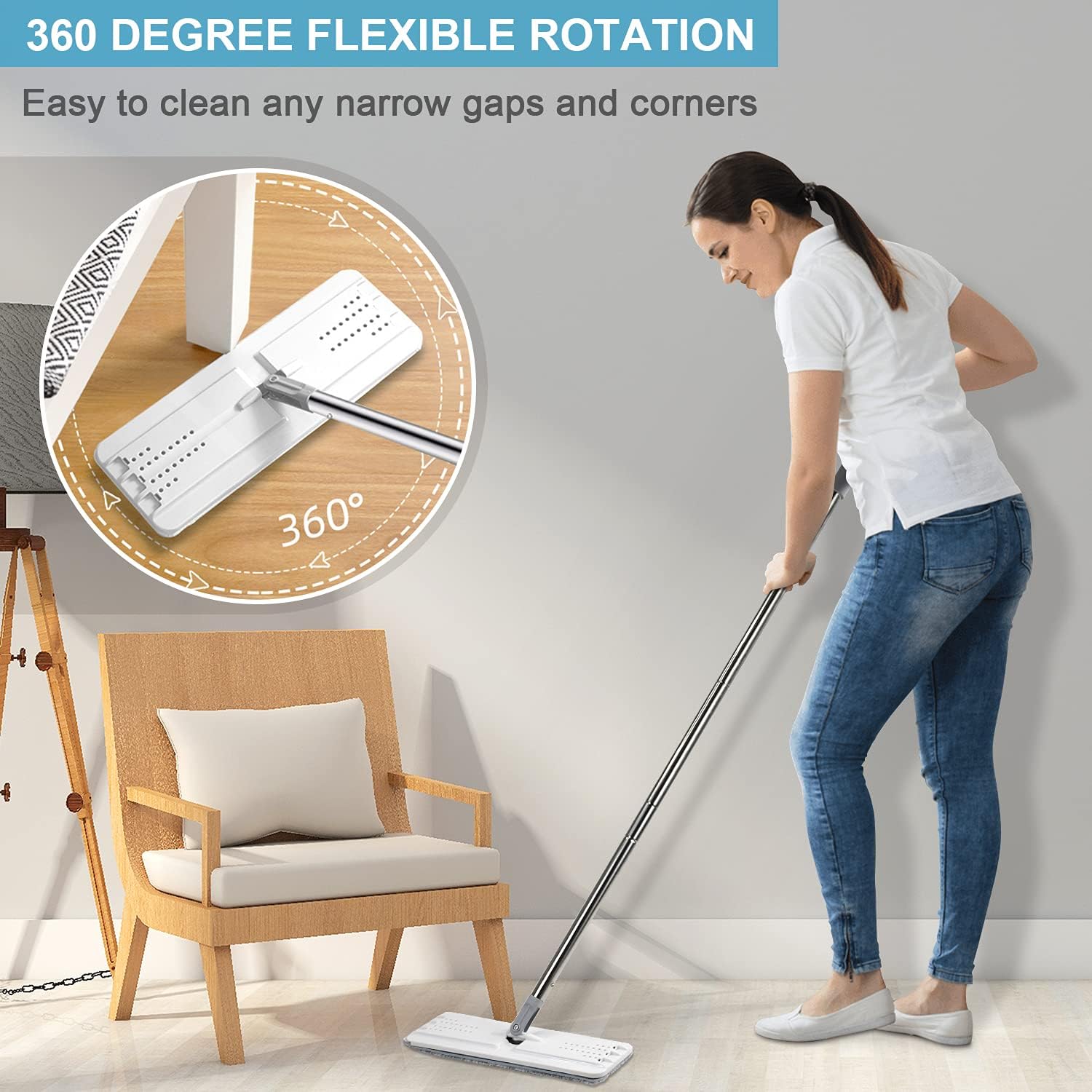 Flat Spin Mop With Bucket