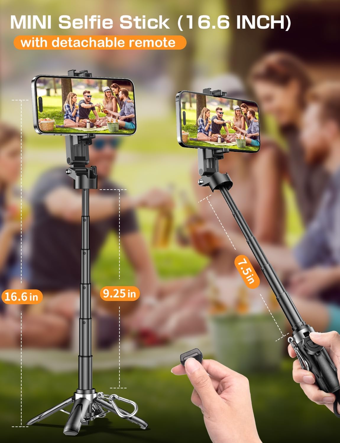 Portable 4-in-1 Phone Tripod Stand