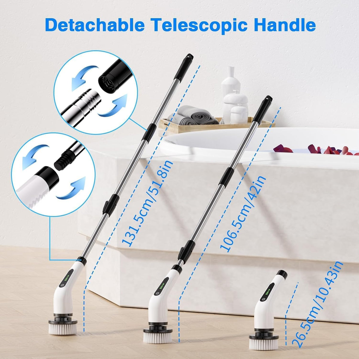 Electric Spin Scrubber With 7 Brush