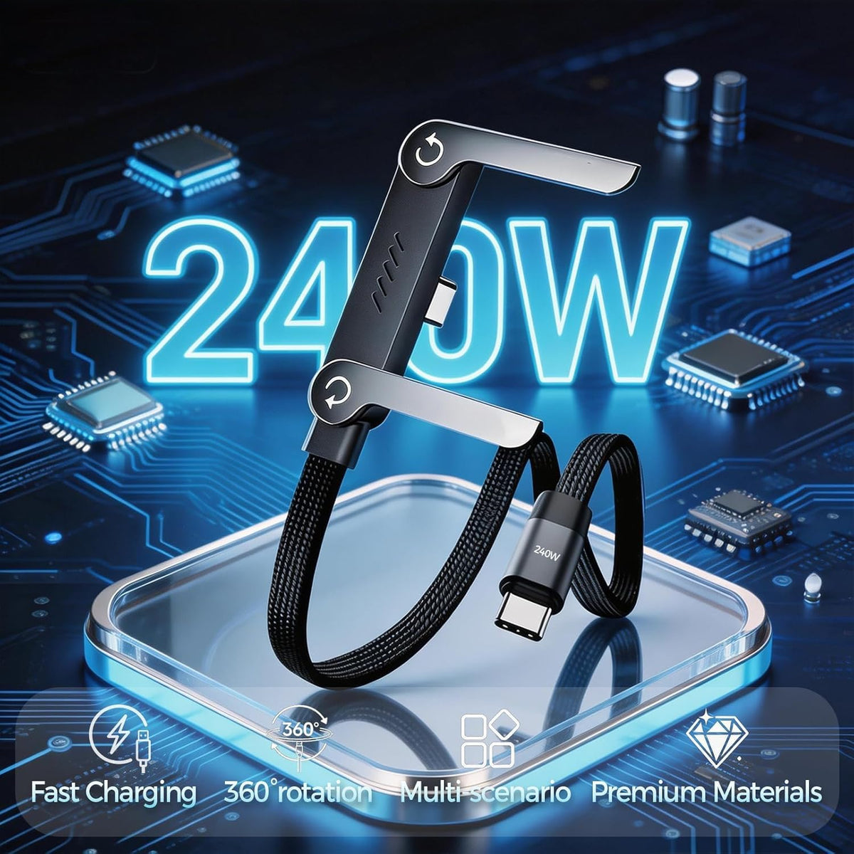 2-in-1 Stand Charging Cable