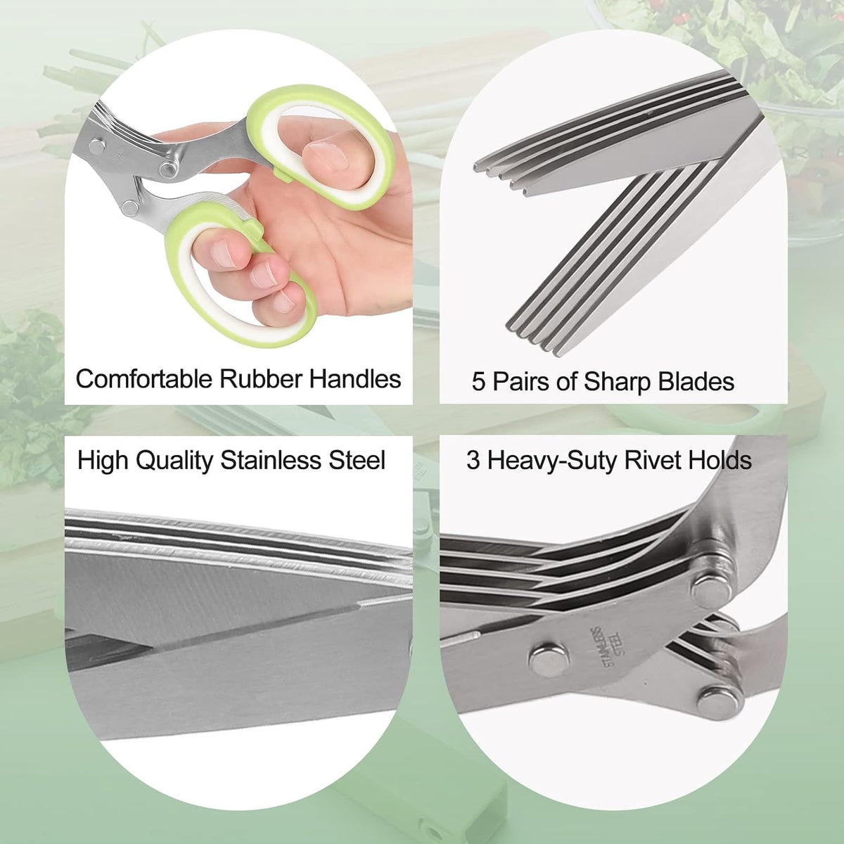 5 layer Multifunctional Stainless Steel Scissors