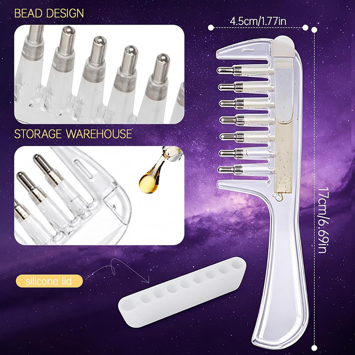 Crystal Serum Comb for Scalp Massage