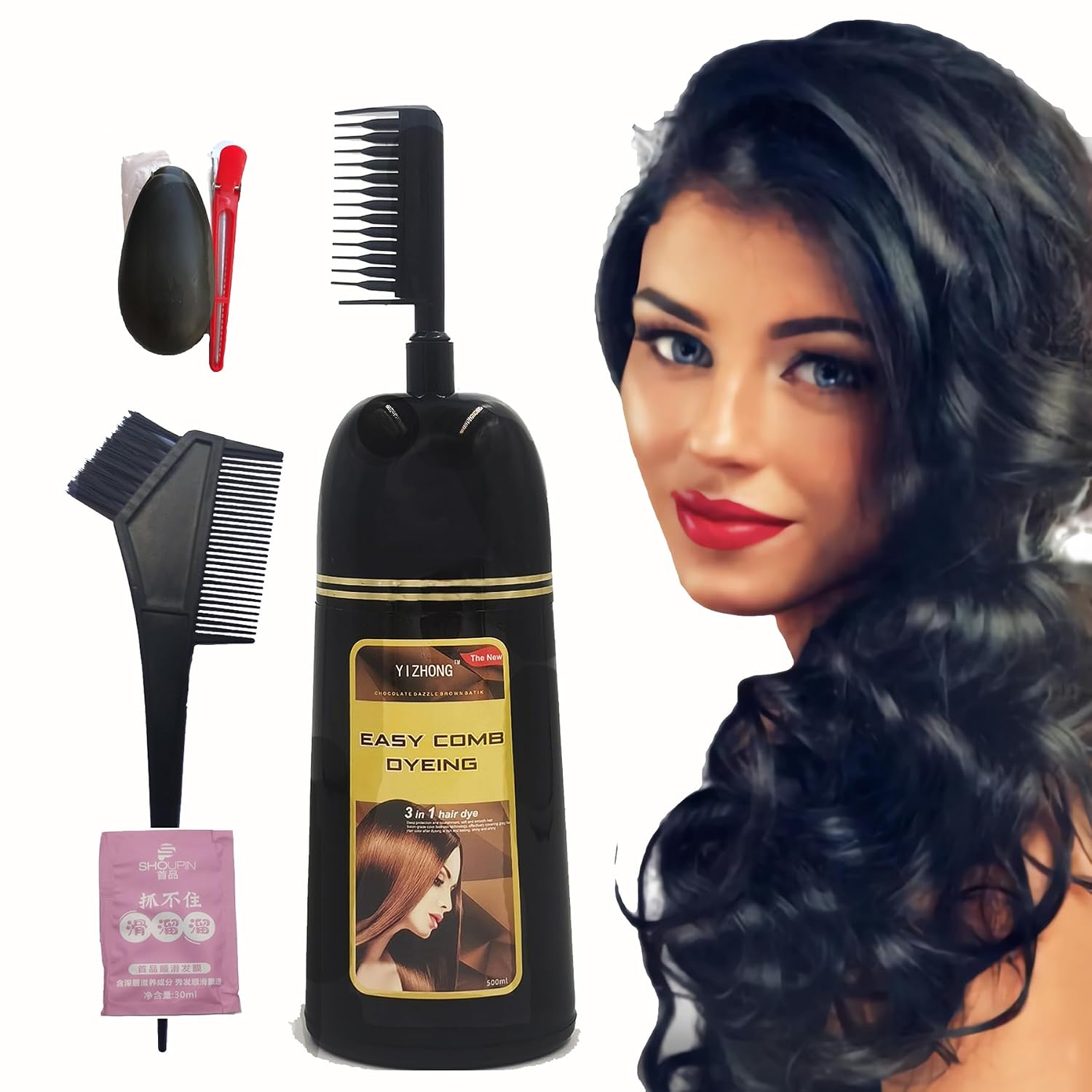3-in-1  Black Hair Colour Shampoo