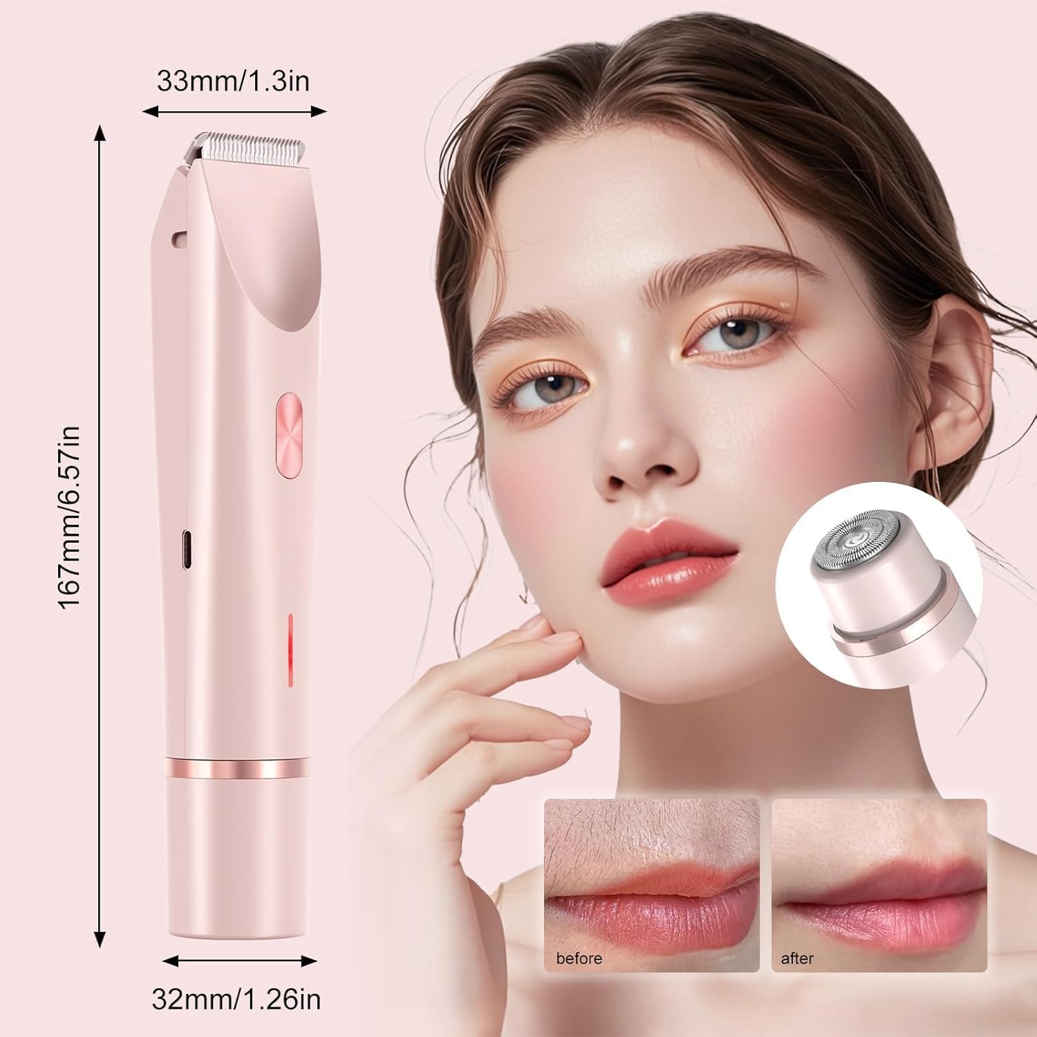 2 in 1 Dual Head Shaver Women