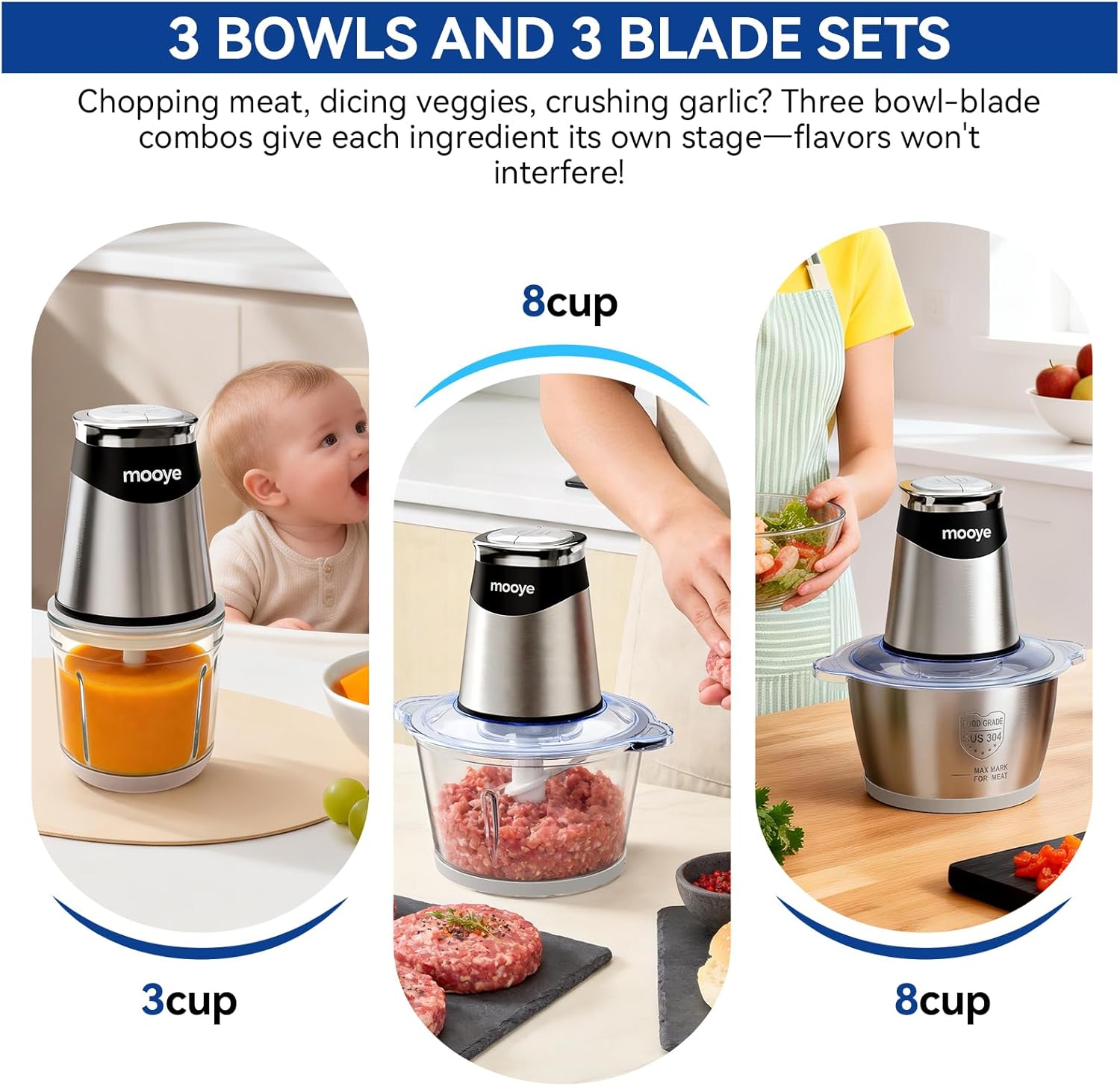 Food Processor Chopper Meat Grinder