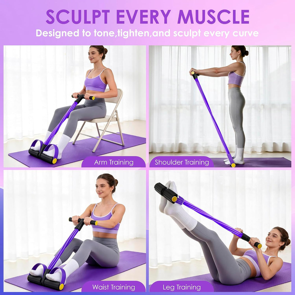 Pedal Resistance Band with Handle