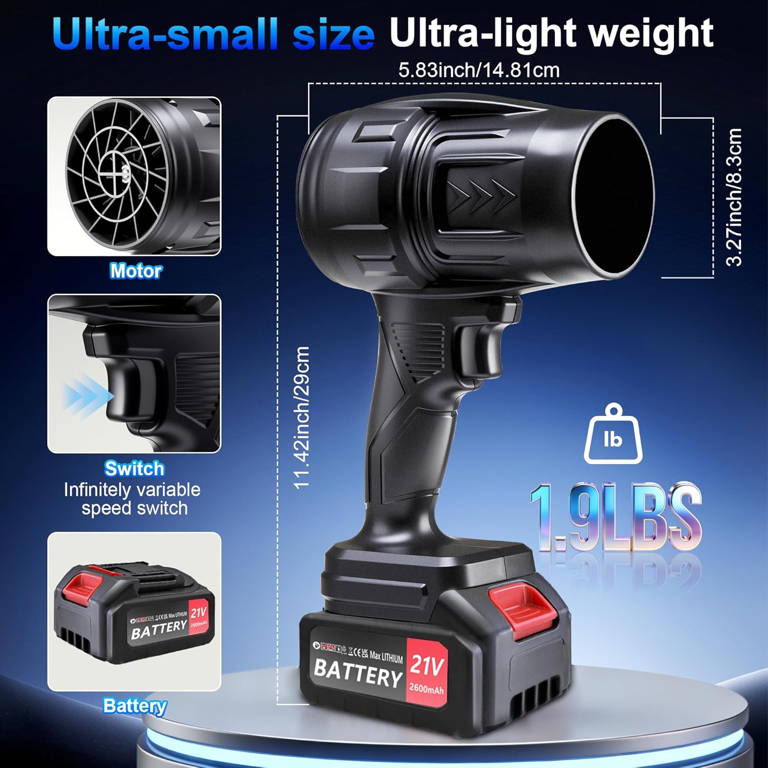 Jet Blower with Charger (2 Battery)