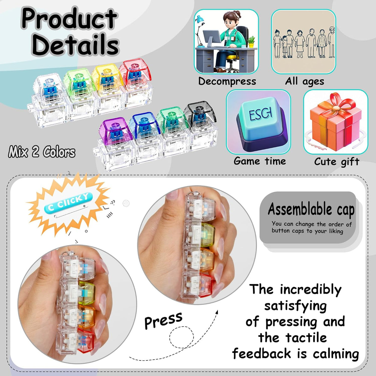 Stress Release Fidget Buttons