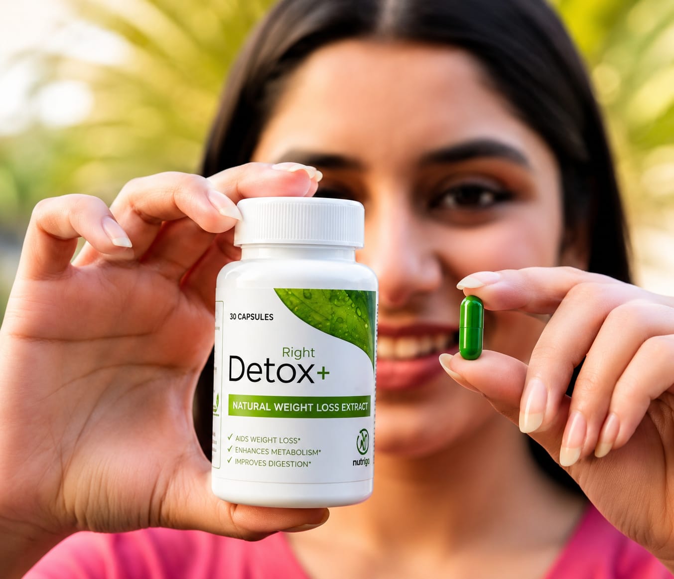 Detox Right by Nutright | 100% Organic & Plant-Based Formula | Daily Detox & Premium Herbal Support