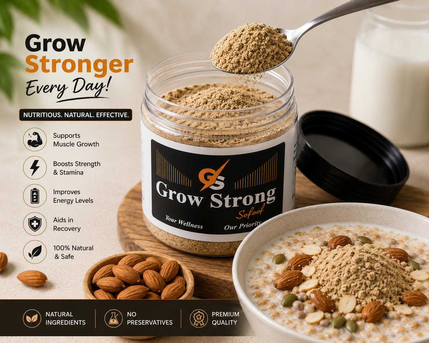 Grow Strong | Your Physical Power - Boosts Vitality And Physical Performance
