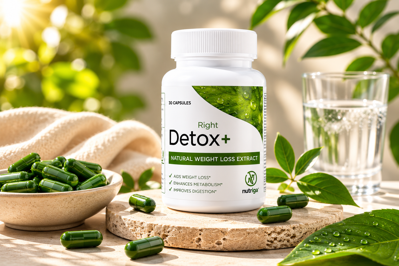 Detox Right – Premium Plant-Powered Herbal Cleanse with 100% Organic Ingredients for Daily Health Support
